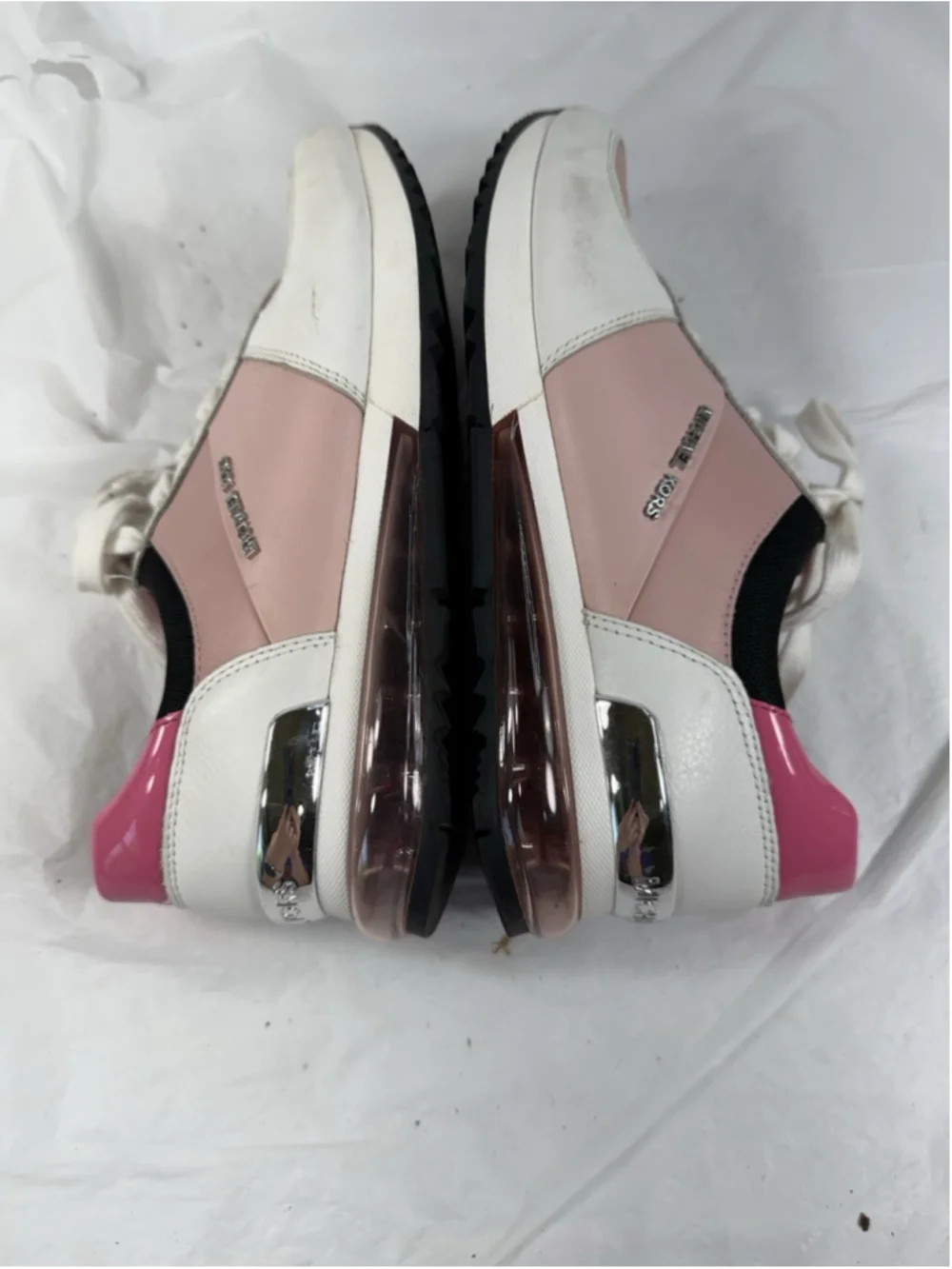 Michael Kors Allie Wrap Trainer Sneakers Smokey Rose Women's Sz 7.5M